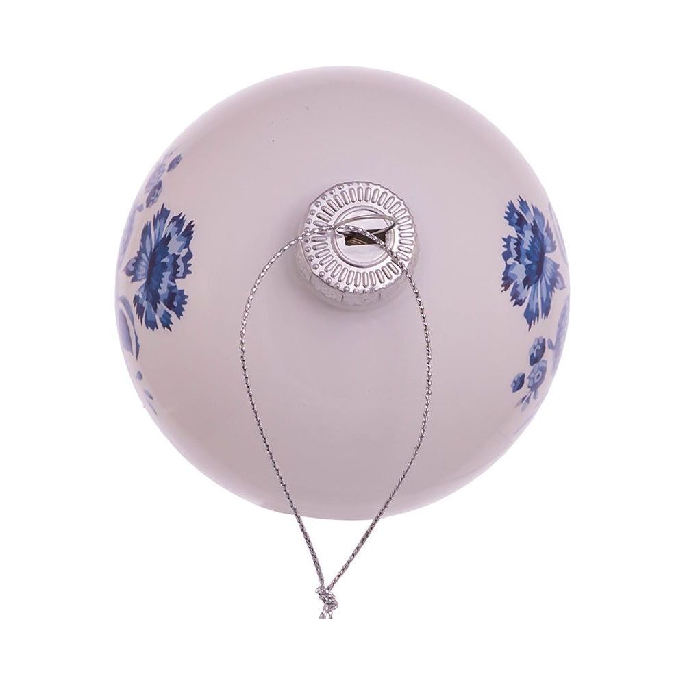 Shop For Kurt Adler 80MM Delft Blue Shiny Glass Ball Ornaments, 6 - Piece Set