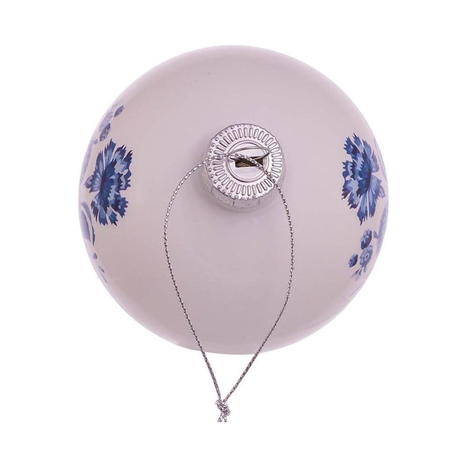 Shop For Kurt Adler 80MM Delft Blue Shiny Glass Ball Ornaments, 6 - Piece Set