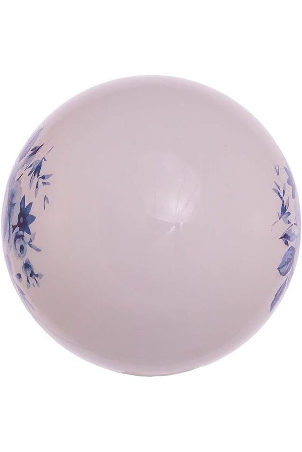 Kurt Adler 80MM Delft Blue Shiny Glass Ball Ornaments, 6-Piece Set