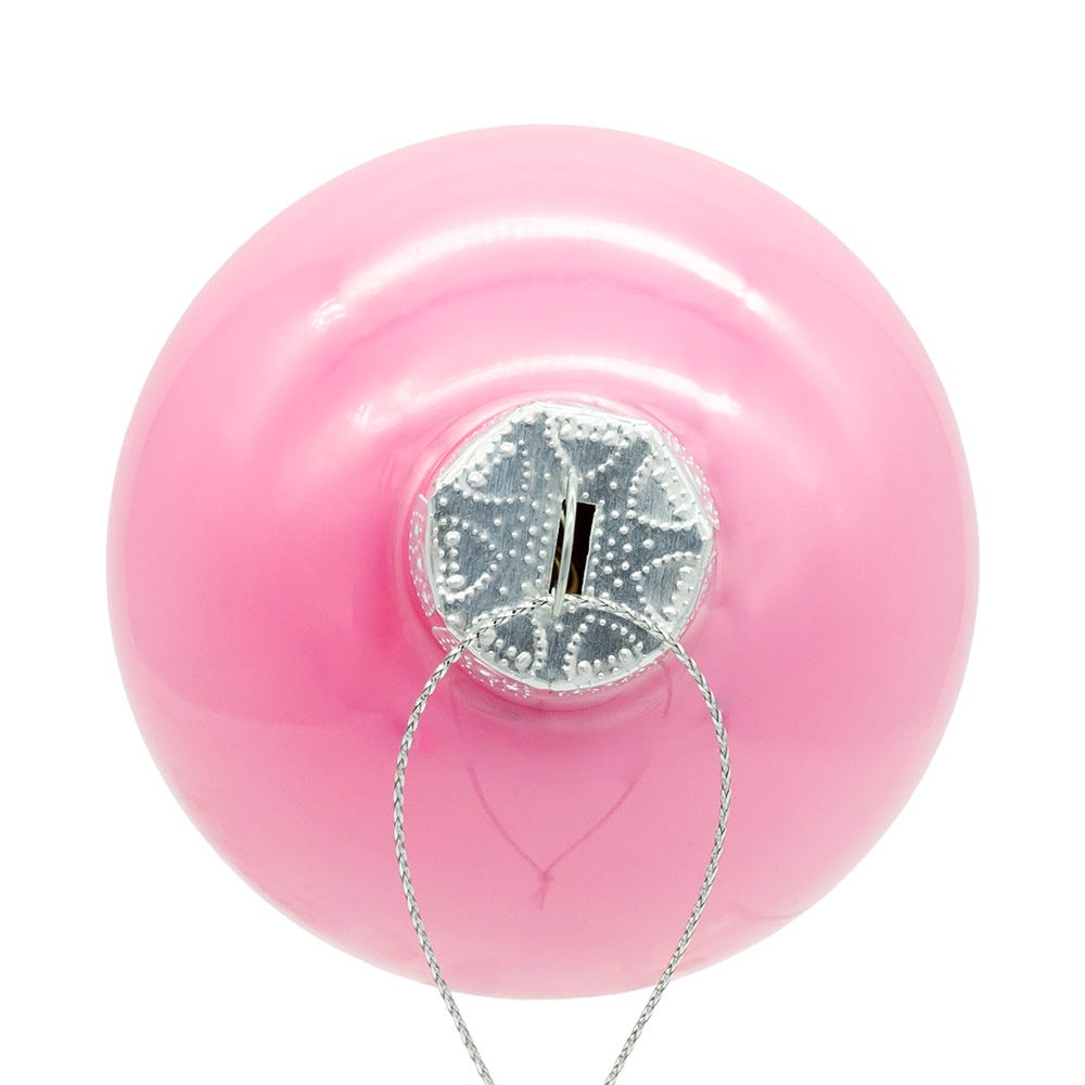 Shop For Kurt Adler 80MM Glass Pearlized Pink Ball Ornaments