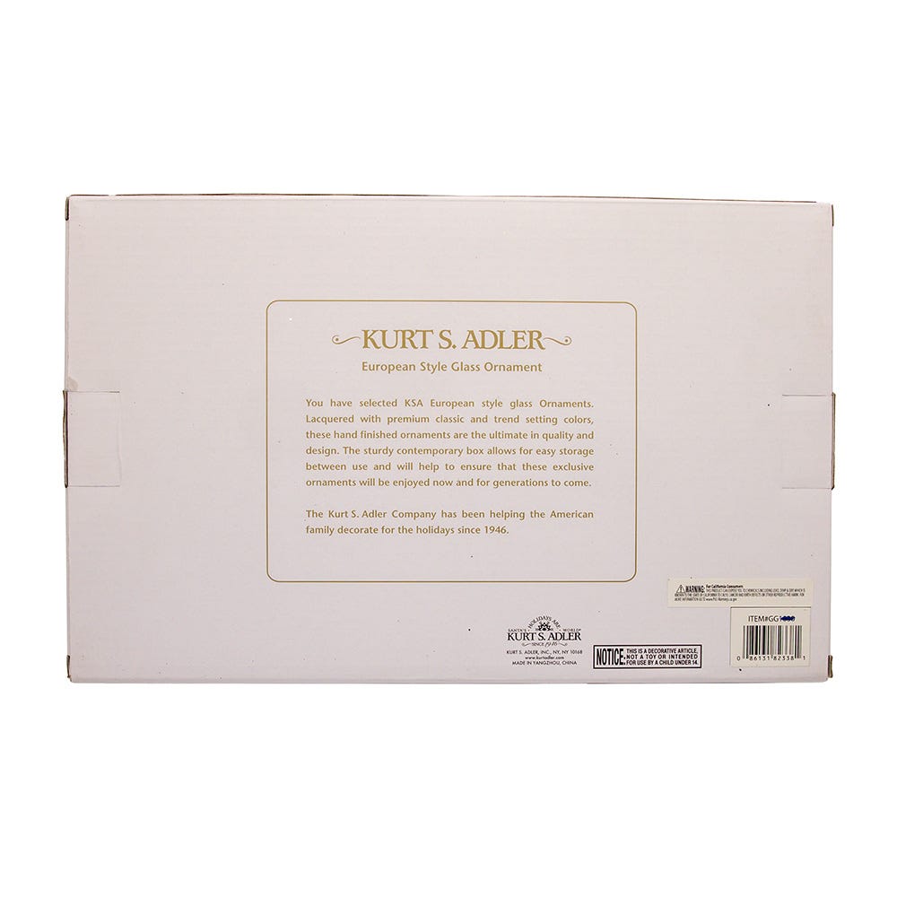 Shop For Kurt Adler 80MM Glass Purple and Blue Peacock Ball Ornaments, (Set of 6)