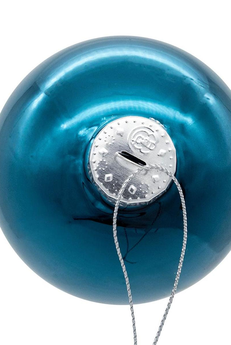 Shop For Kurt Adler 80MM Glass Shiny Teal Ball Ornaments, (Set of 6)