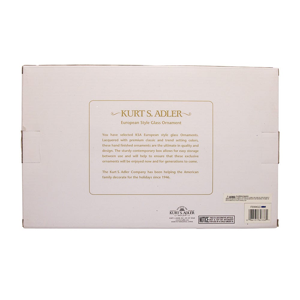 Shop For Kurt Adler 80MM Glass Silver Jeweled Ball Ornaments, 6 - Piece Box