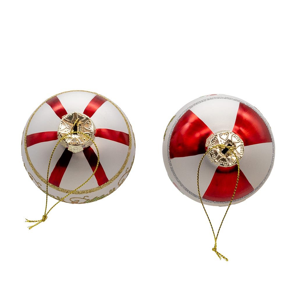 Shop For Kurt Adler 80mm Holly Leaves Glass Ball Ornament (Set of 6)