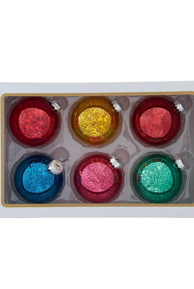 Shop For Kurt Adler 80MM Multicolor Ball Ornament, 6 - Piece Box