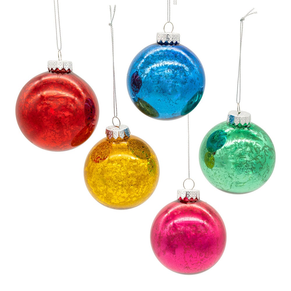 Shop For Kurt Adler 80MM Multicolor Ball Ornament, 6 - Piece Box