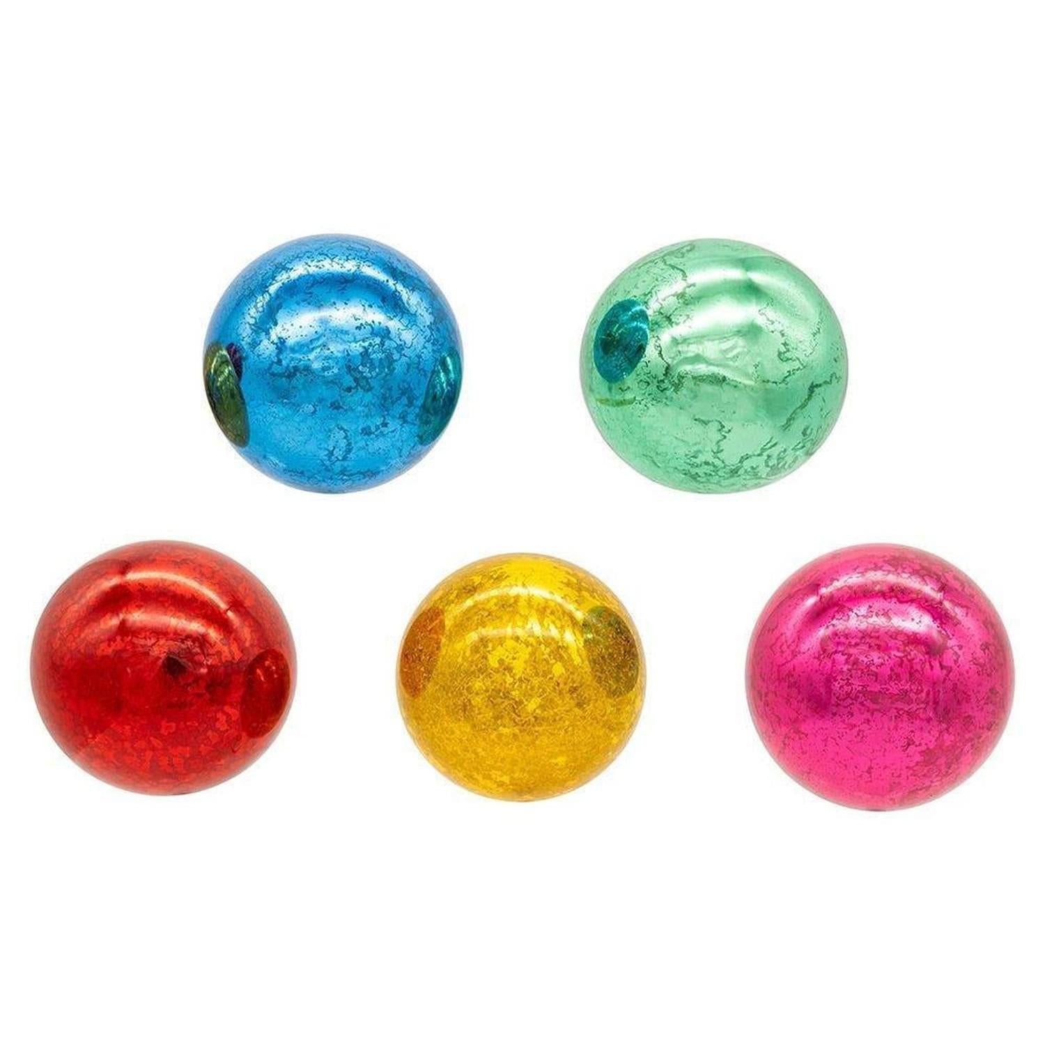 Kurt Adler 80MM Multicolor Ball Ornament, 6-Piece Box