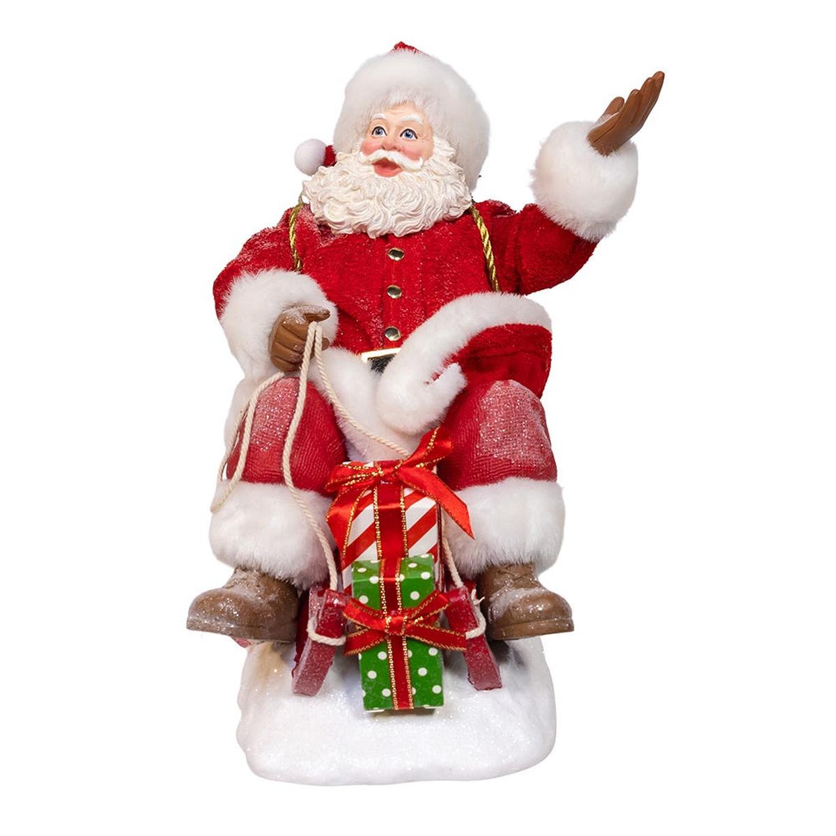 Shop For Kurt Adler 8.5 - Inch Fabriché Santa on Sled