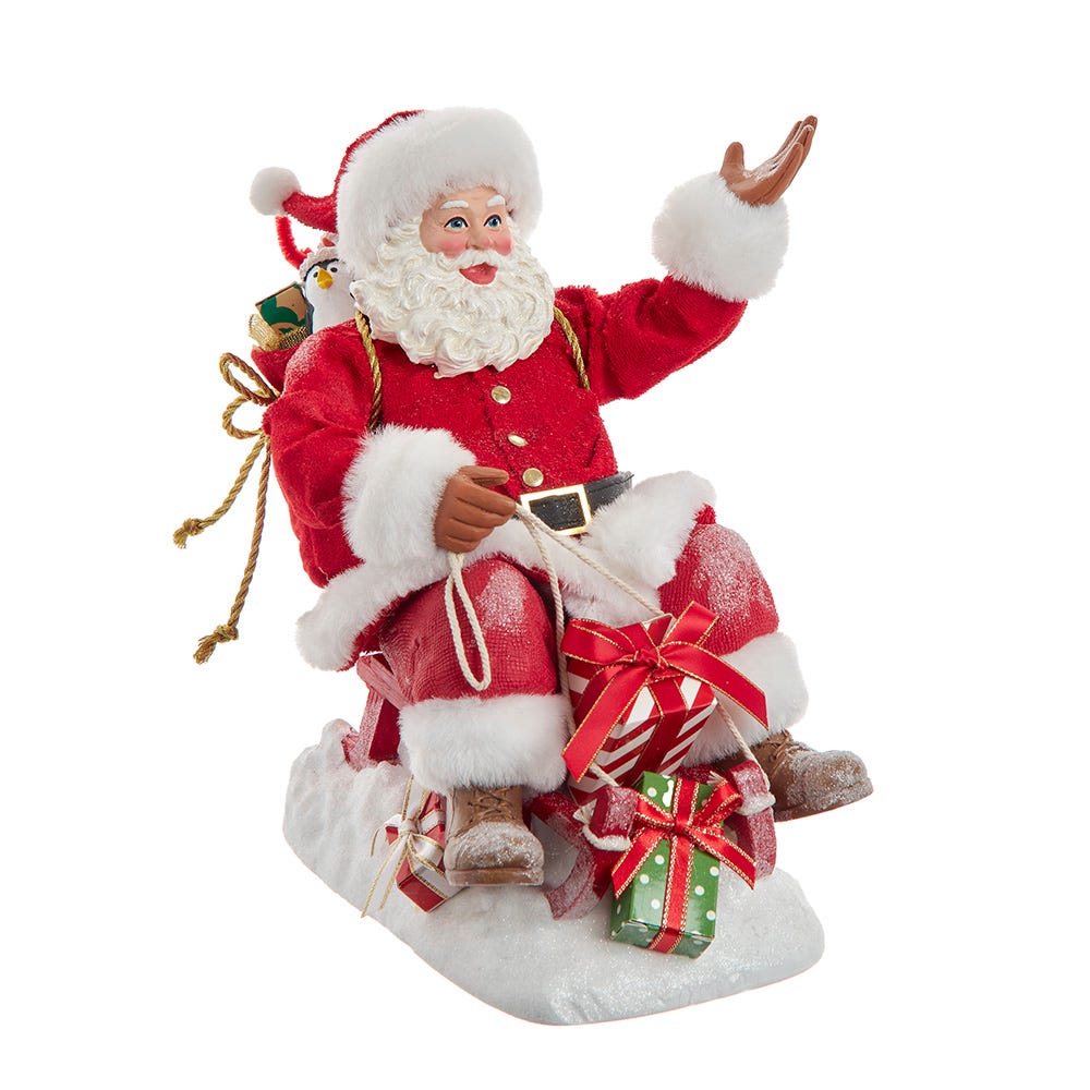 Shop For Kurt Adler 8.5 - Inch Fabriché Santa on Sled