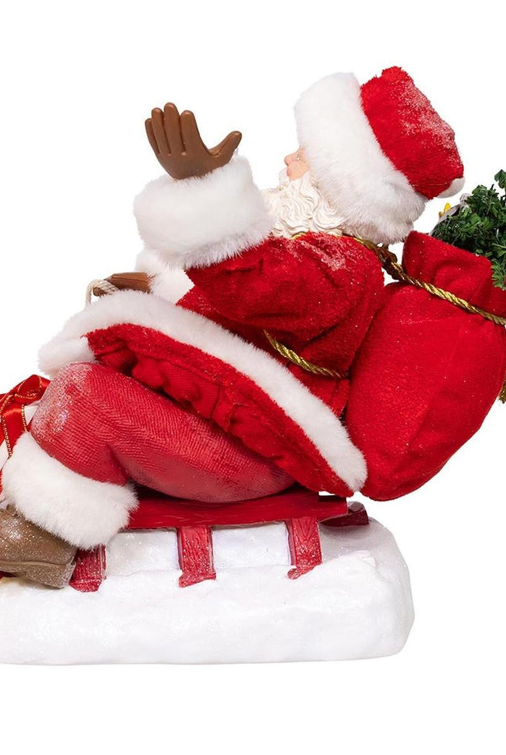 Kurt Adler 8.5-Inch Fabriché Santa on Sled