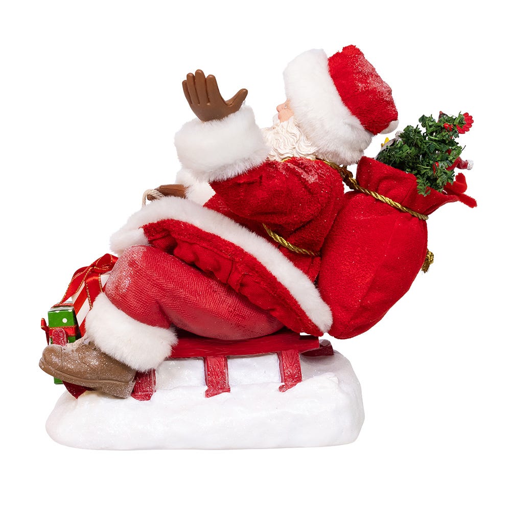 Shop For Kurt Adler 8.5 - Inch Fabriché Santa on Sled