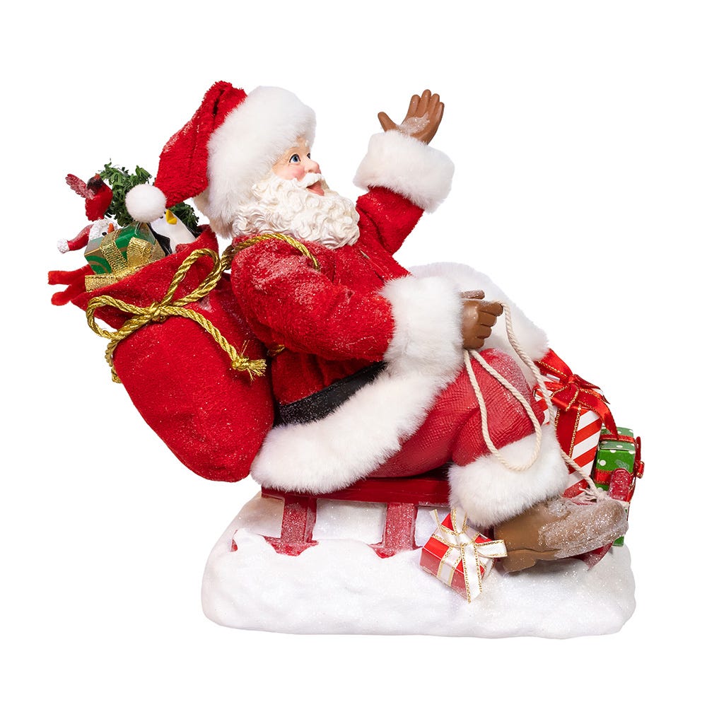 Shop For Kurt Adler 8.5 - Inch Fabriché Santa on Sled