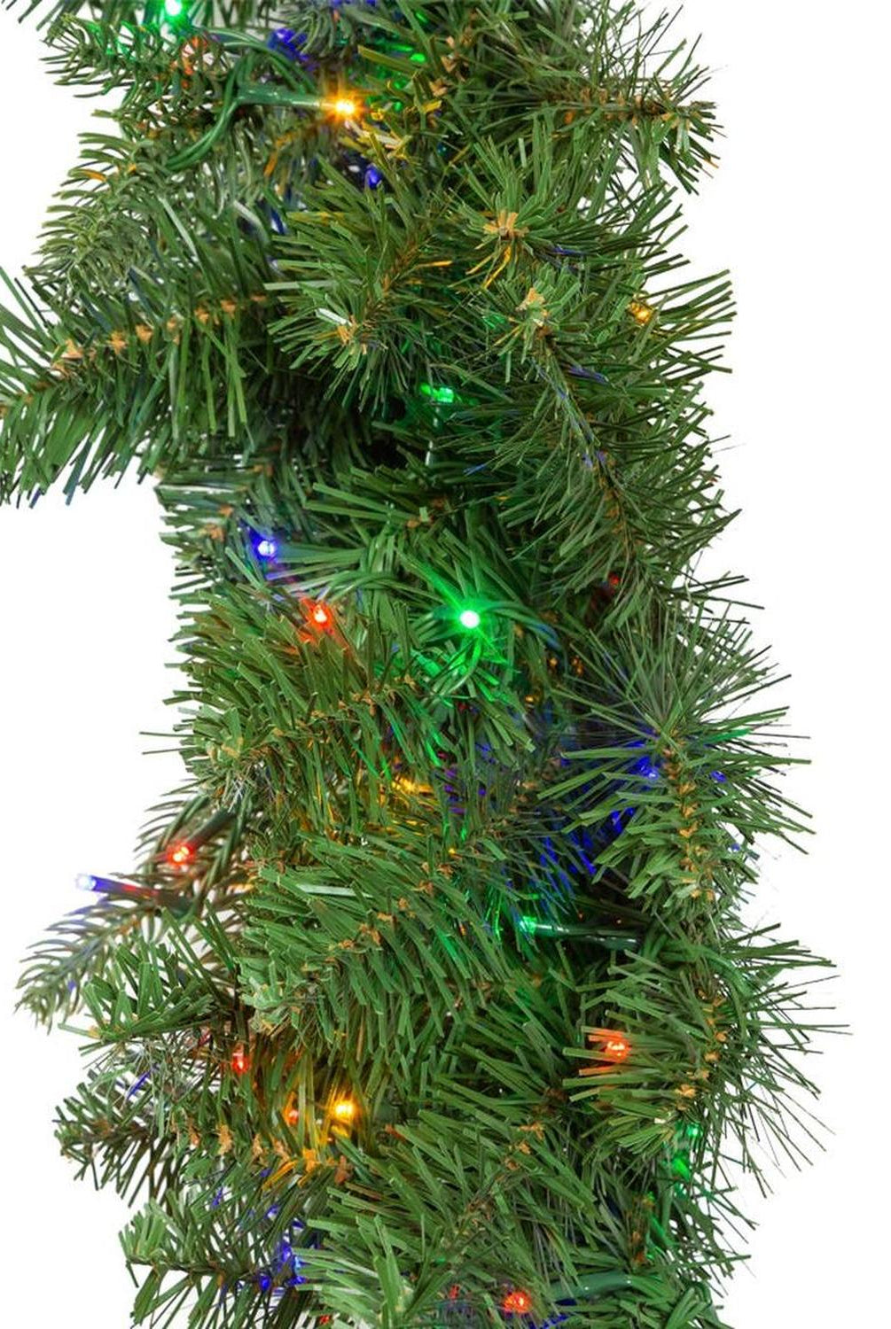 Kurt Adler 9-Foot Pre-lit Multicolored LED Noble Fir Garland