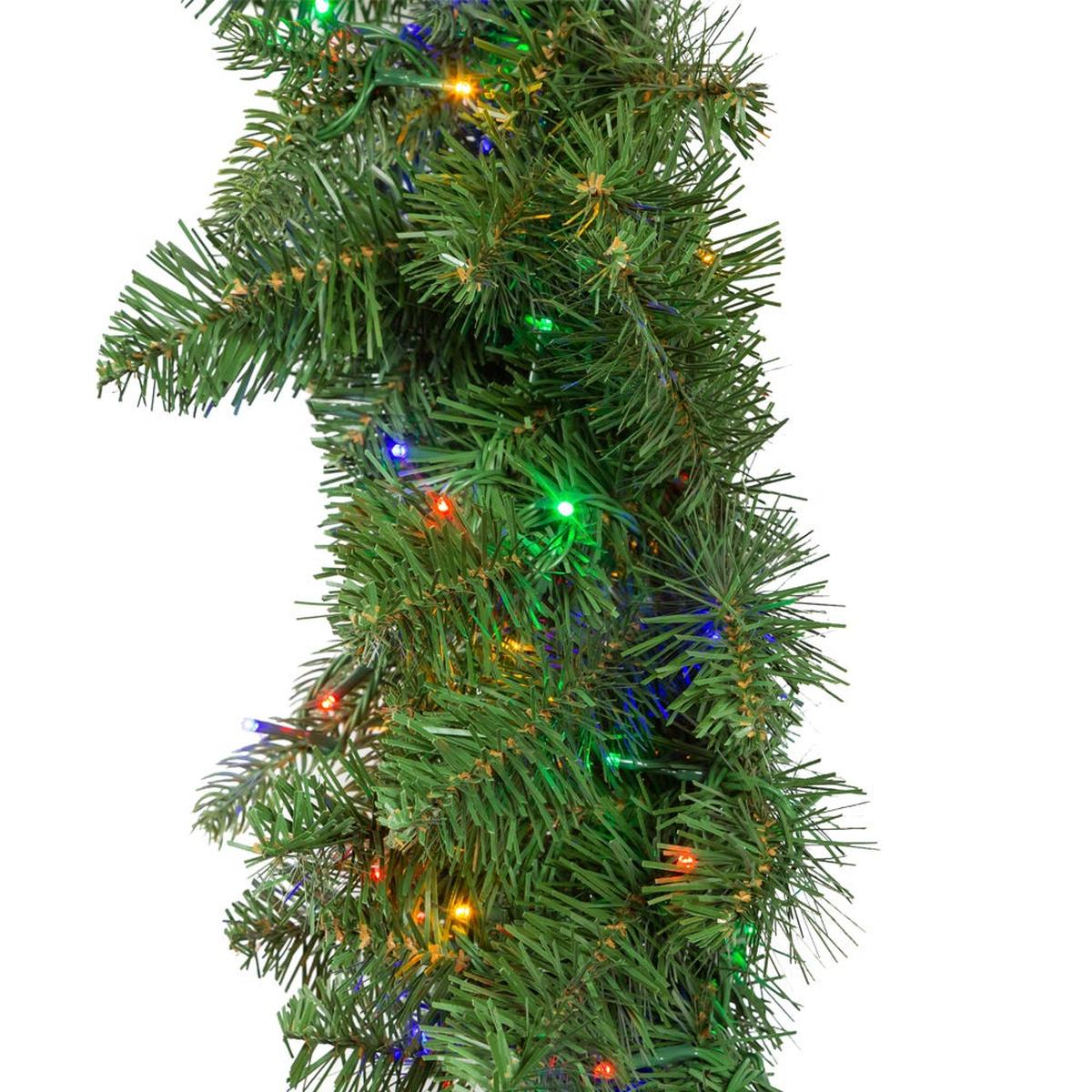 Shop For Kurt Adler 9 - Foot Pre - lit Multicolored LED Noble Fir Garland