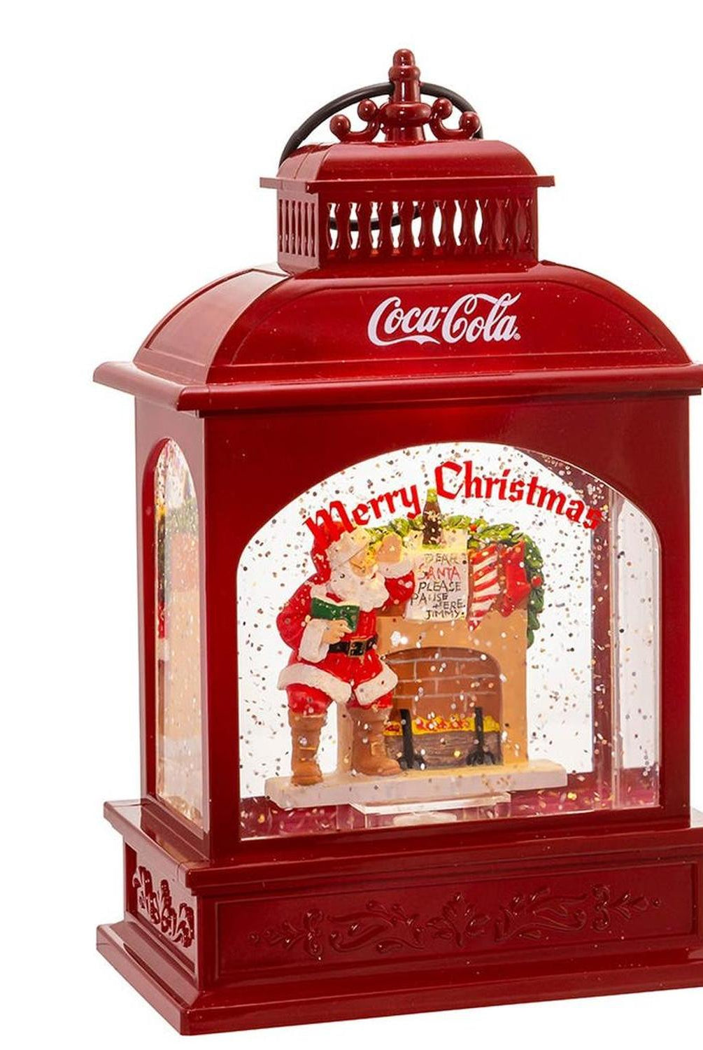 Kurt Adler 9-Inch Battery-Operated LED Coke Santa Lantern