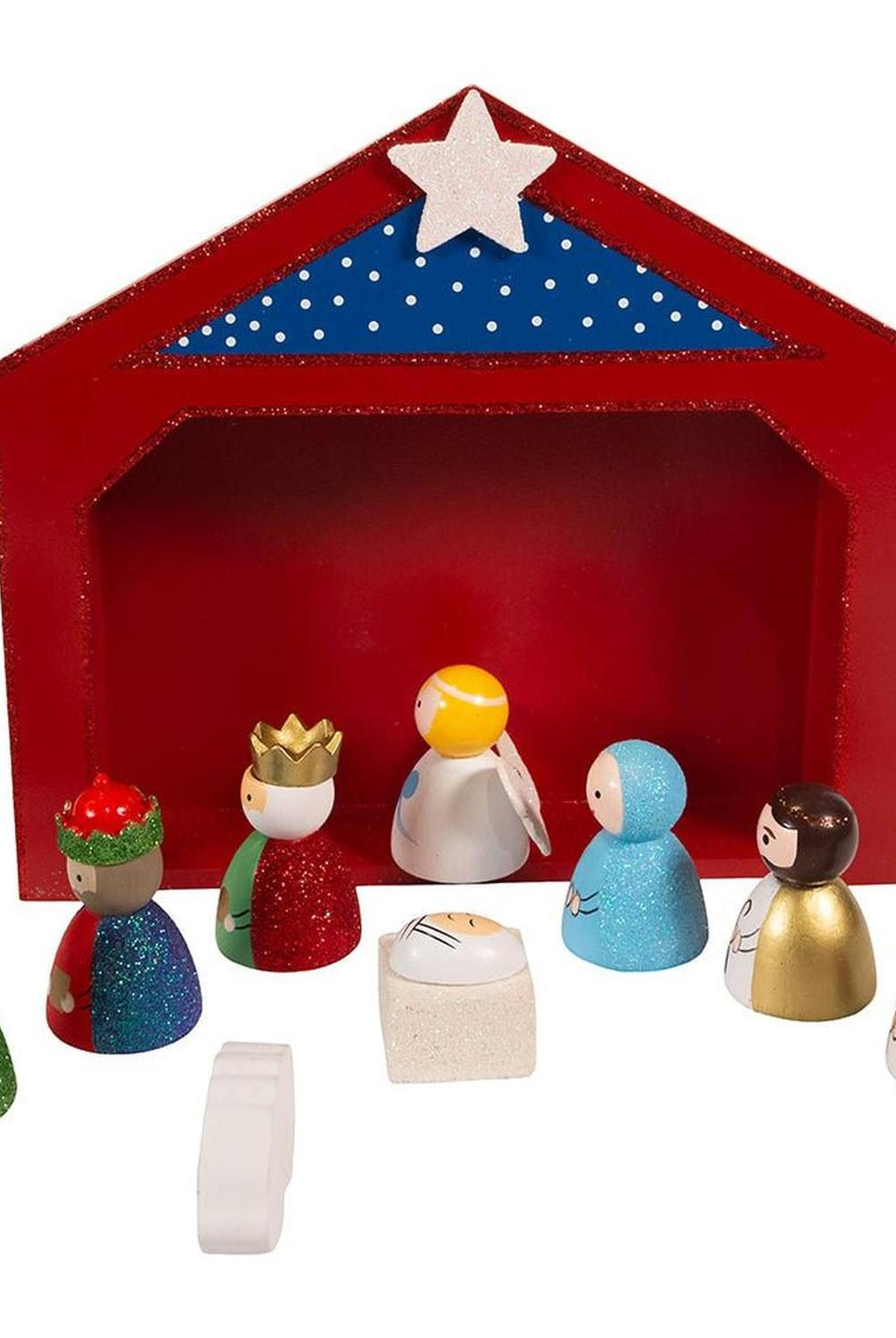 Shop For Kurt Adler 9 - Inch Miniature Nativity Set with 9 Figures and Stable