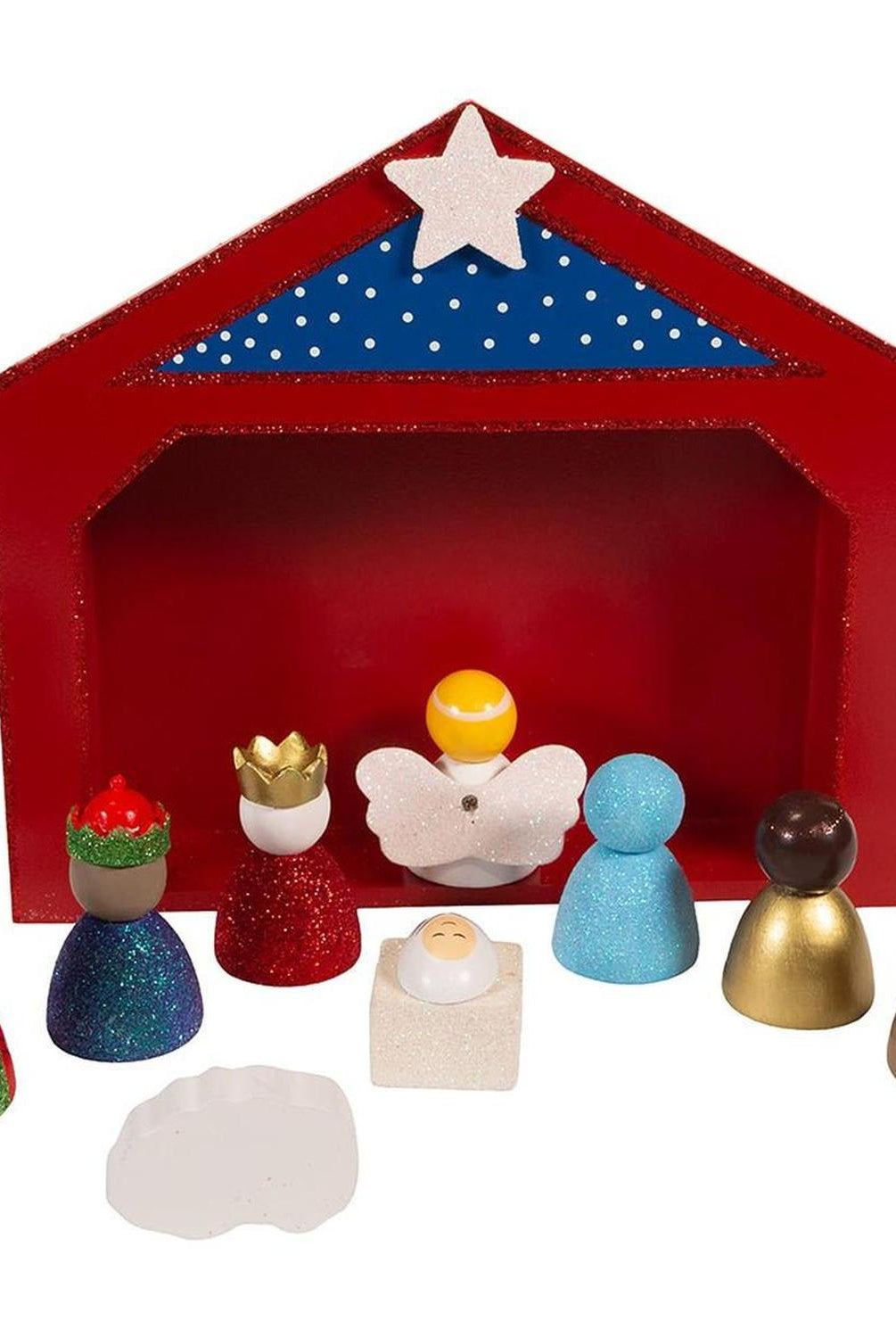 Shop For Kurt Adler 9 - Inch Miniature Nativity Set with 9 Figures and Stable