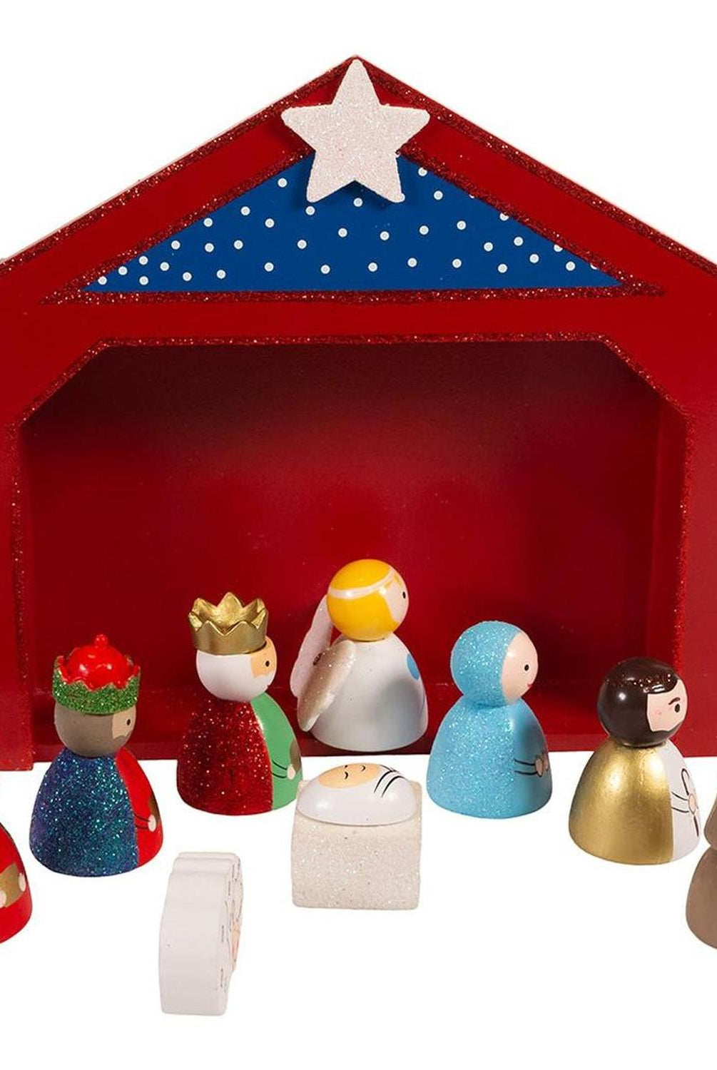 Shop For Kurt Adler 9 - Inch Miniature Nativity Set with 9 Figures and Stable