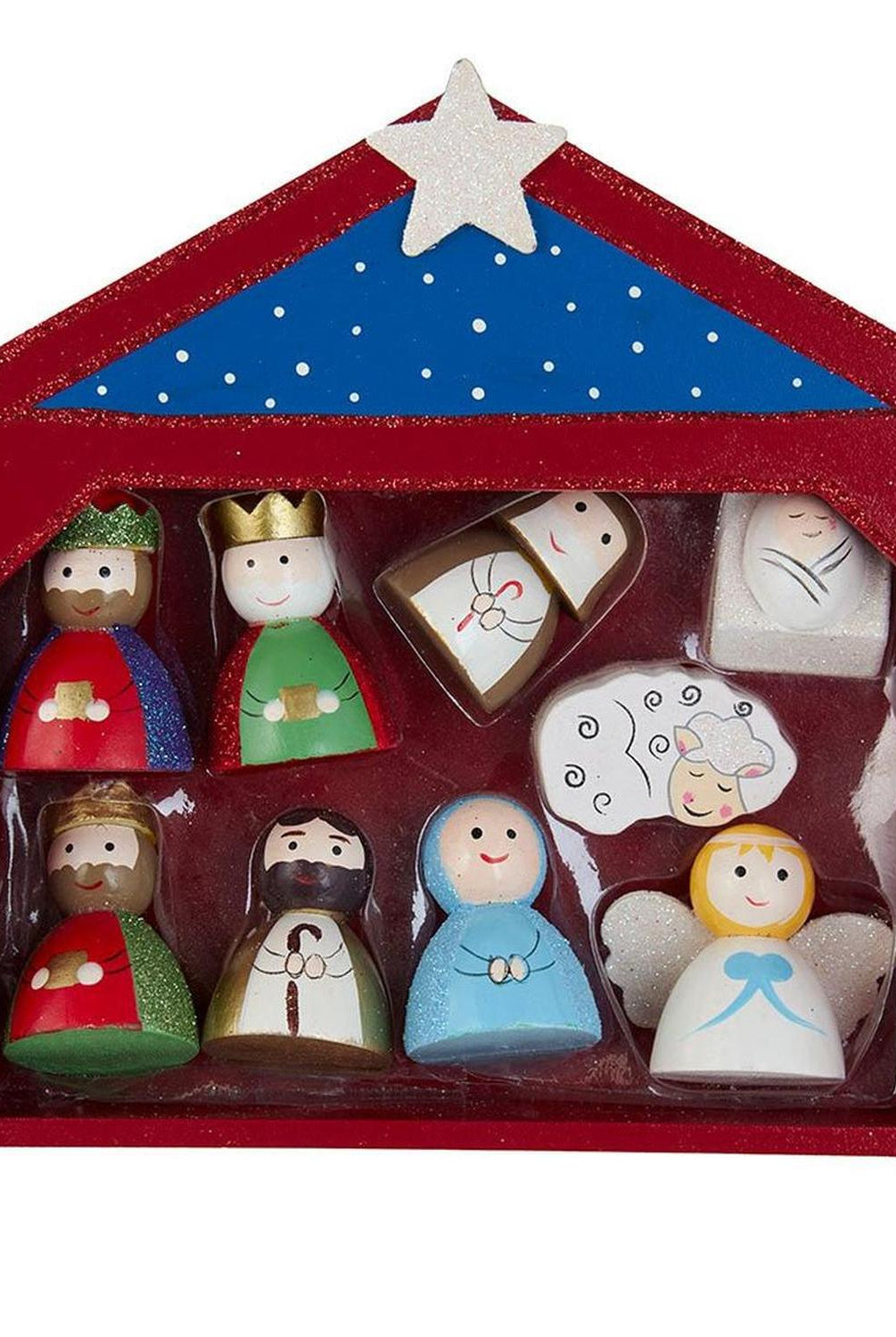 Shop For Kurt Adler 9 - Inch Miniature Nativity Set with 9 Figures and Stable