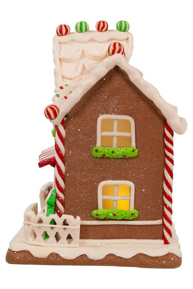 Shop For Kurt Adler 9" Light Up Two Floor Gingerbread House