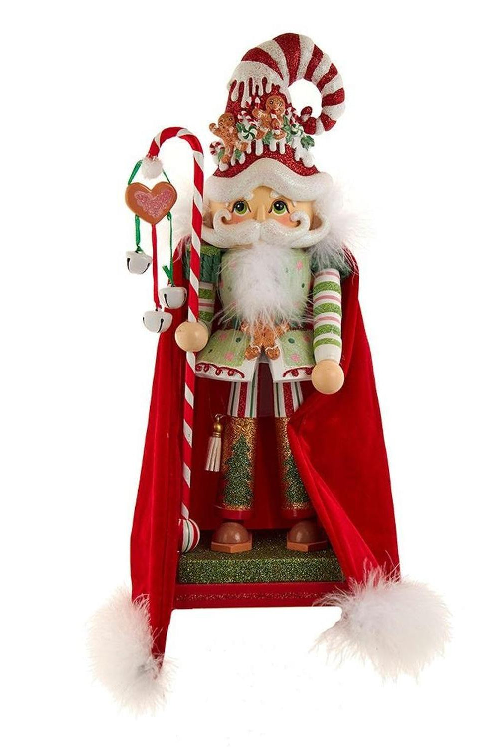 Kurt Adler delightful 15-Inch Gingerbread Candy Santa Nutcracker