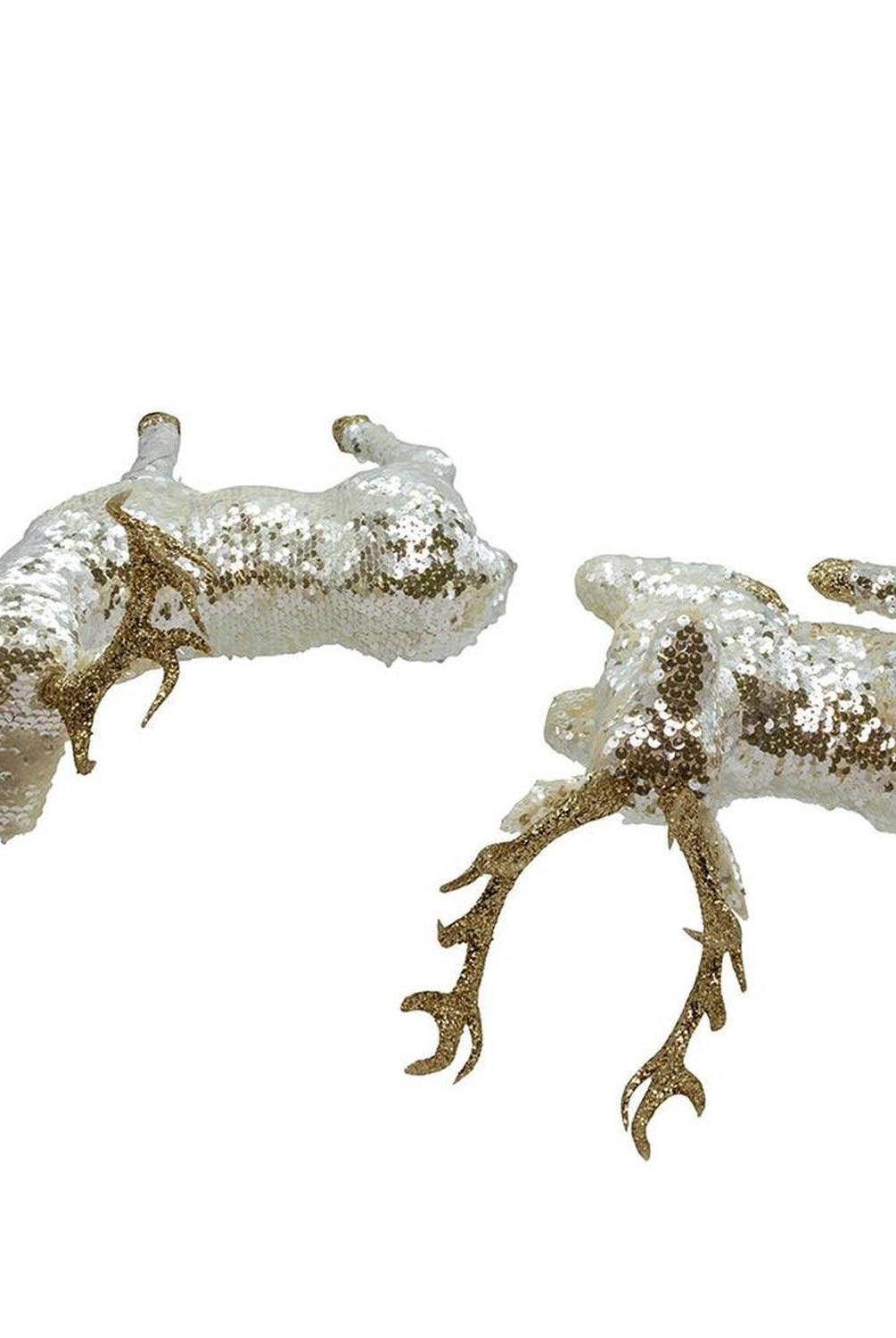 Kurt Adler Gold Standing and Lying Deer Table Pieces
