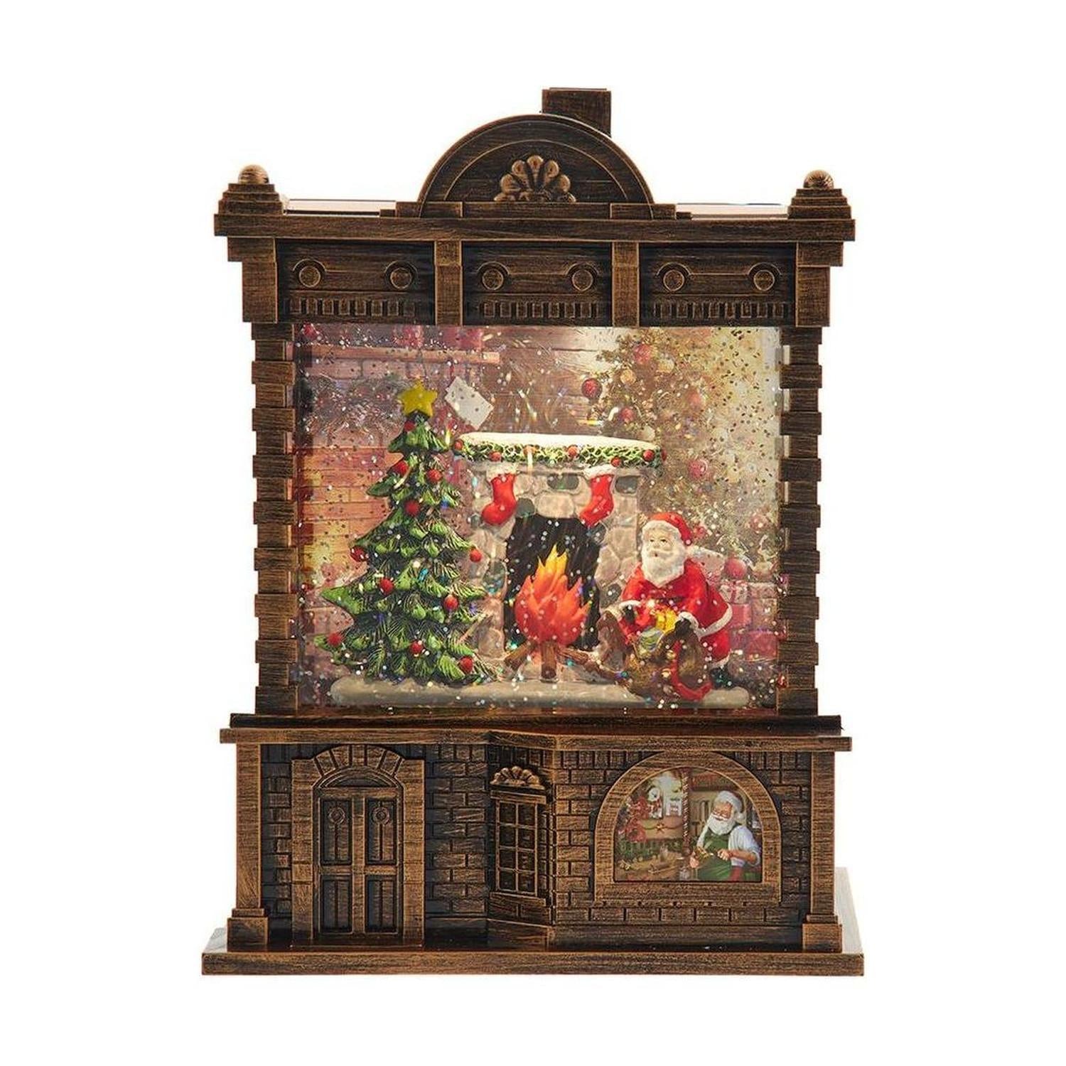 Shop For Kurt Adler Lighted Santa Fireplace Water Lantern