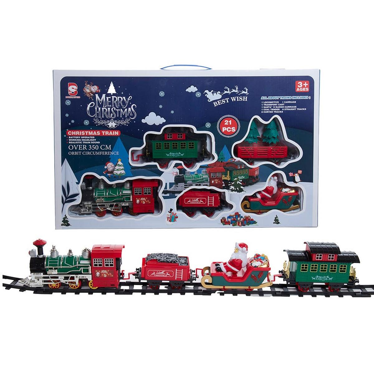 Shop For Kurt Adler Musical Train with Tree and Santa Table Piece