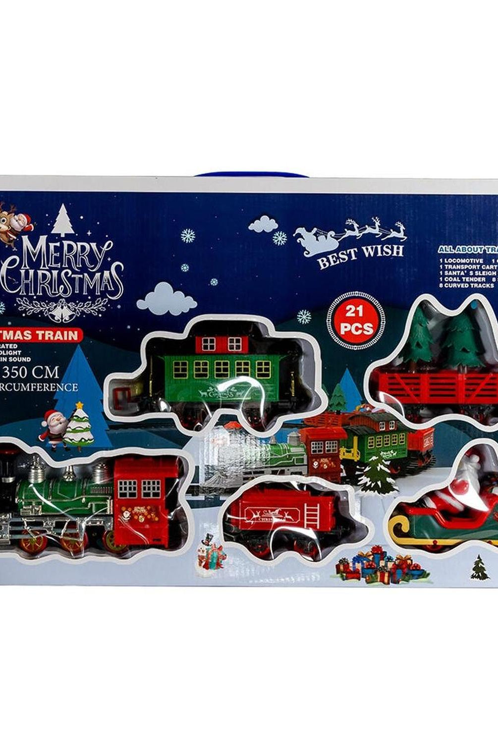 Kurt Adler Musical Train with Tree and Santa Table Piece