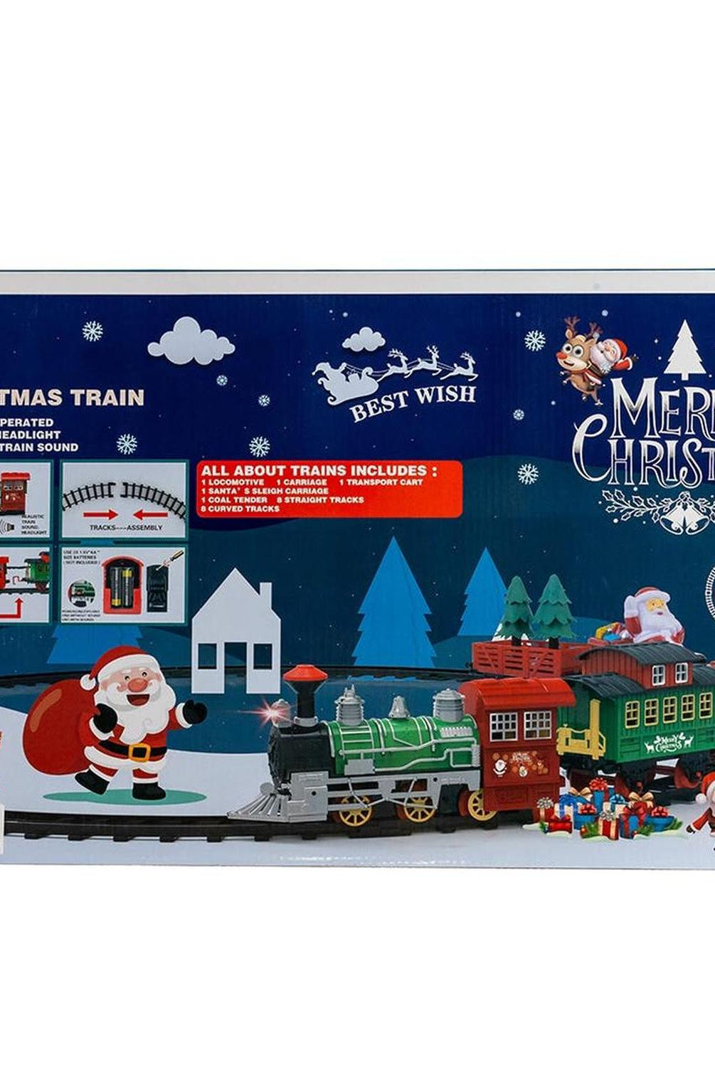 Kurt Adler Musical Train with Tree and Santa Table Piece