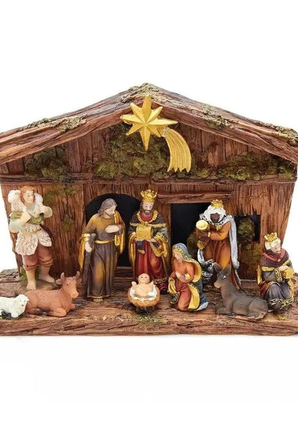 Shop For Kurt Adler Nativity Set With 10 Figures and Stable