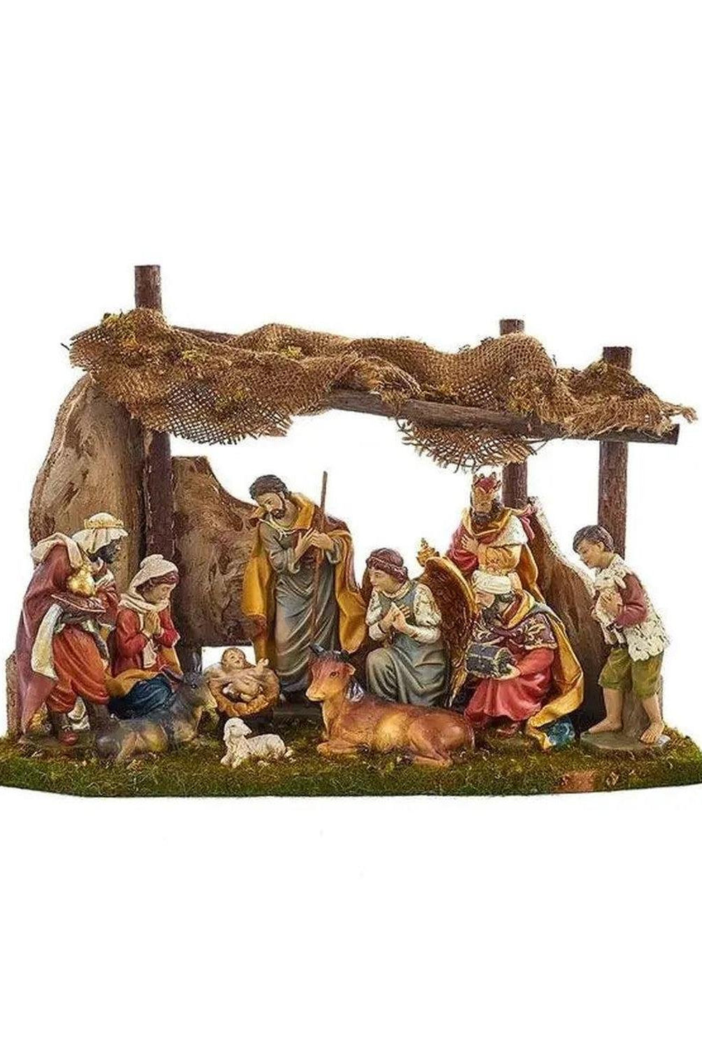 Shop For Kurt Adler Nativity Set with 11 Figures and Stable