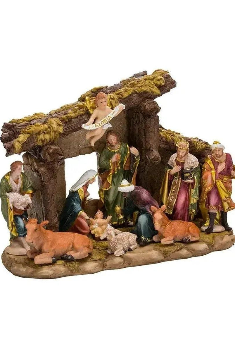 Shop For Kurt Adler Nativity Set With 11 Figures and Stable