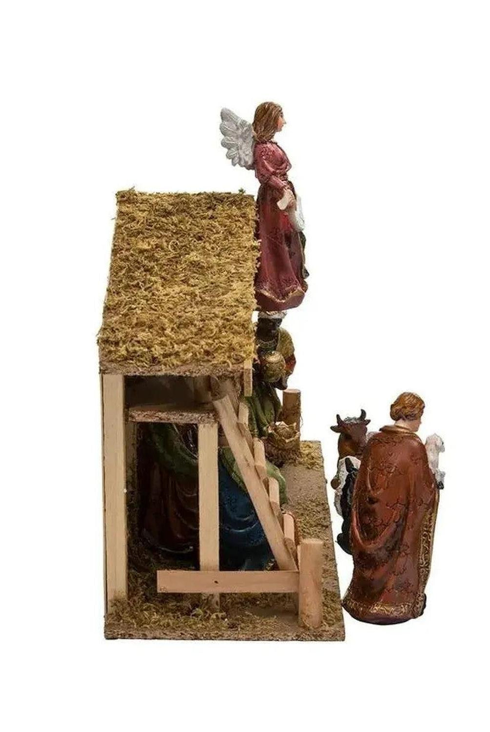 Shop For Kurt Adler Nativity Set With Wooden Stable, 12 - Piece Set