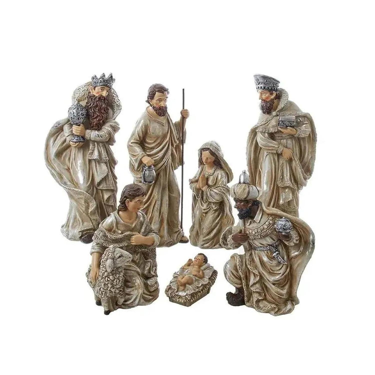 Shop For Kurt Adler Resin Nativity Table Piece, 7 Piece Set