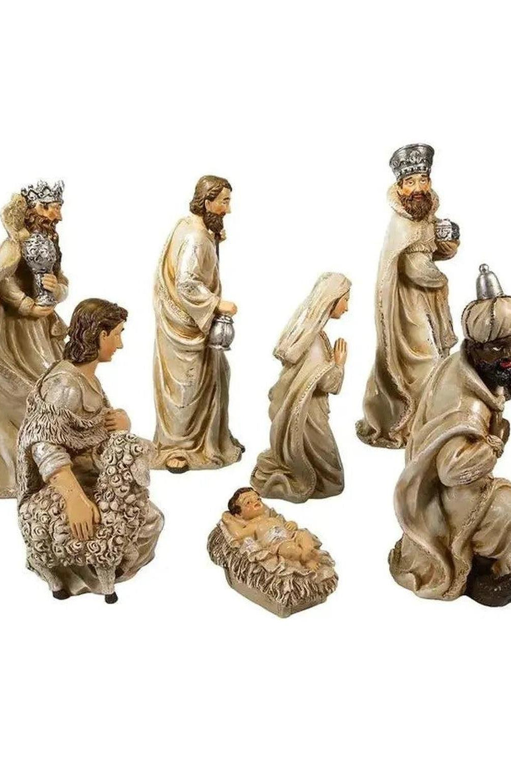 Shop For Kurt Adler Resin Nativity Table Piece, 7 Piece Set