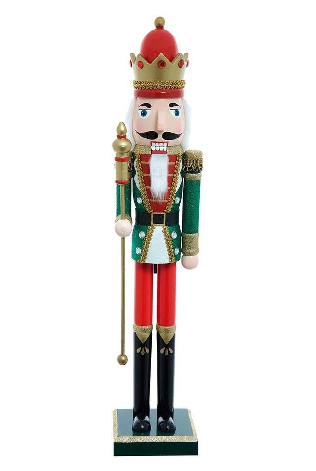 Kurt Adler stately 22-Inch Red and Green King Nutcracker