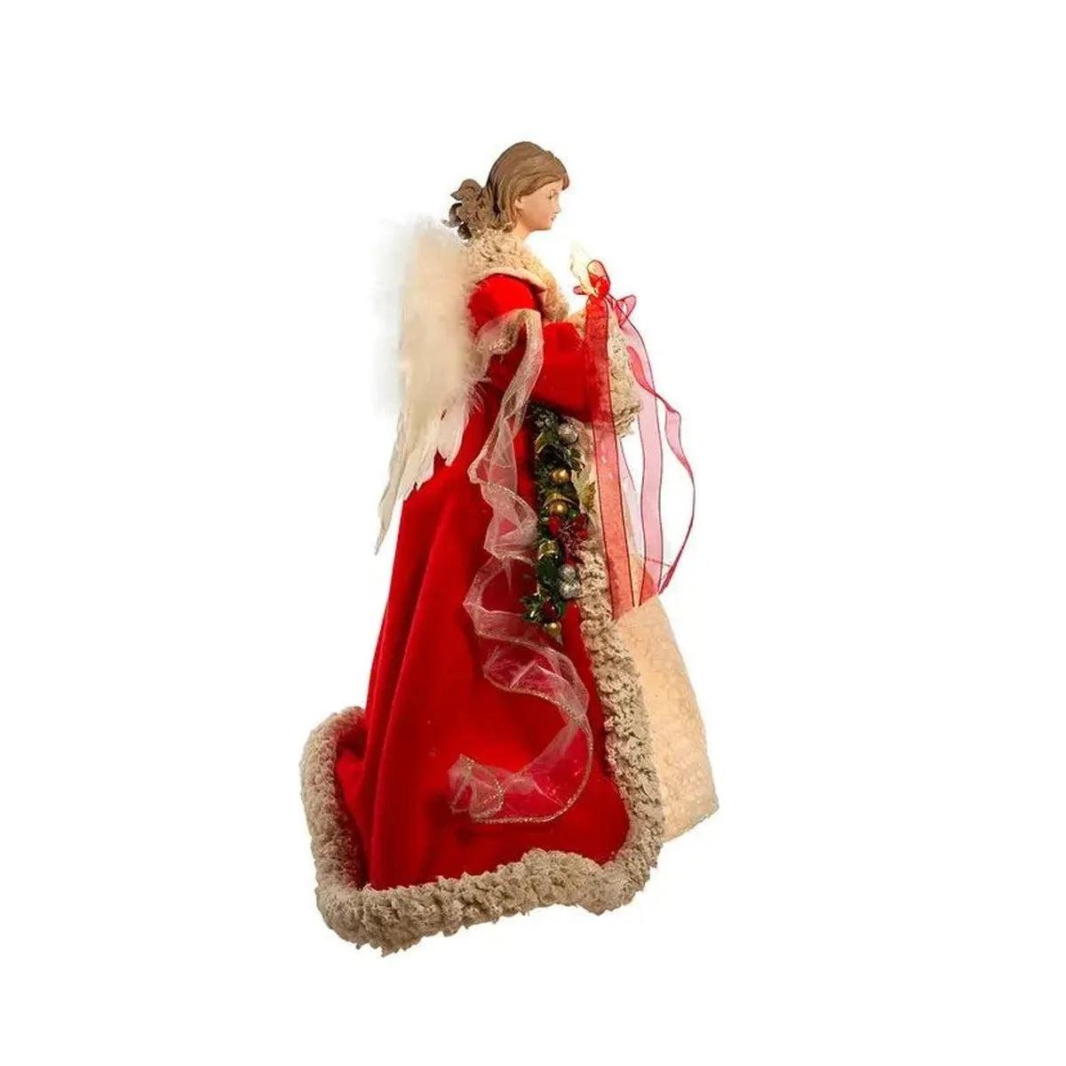 Shop For Kurt Adler UL 10 - Light 16 - Inch Red and Ivory Angel Treetop