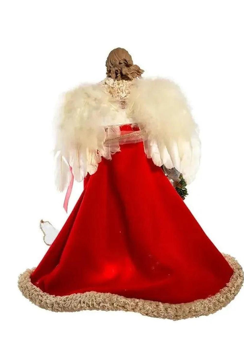 Kurt Adler UL 10-Light 16-Inch Red and Ivory Angel Treetop