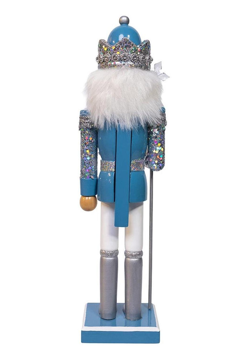 Kurt Adler Wooden 15-Inch Blue and Platinum Nutcracker