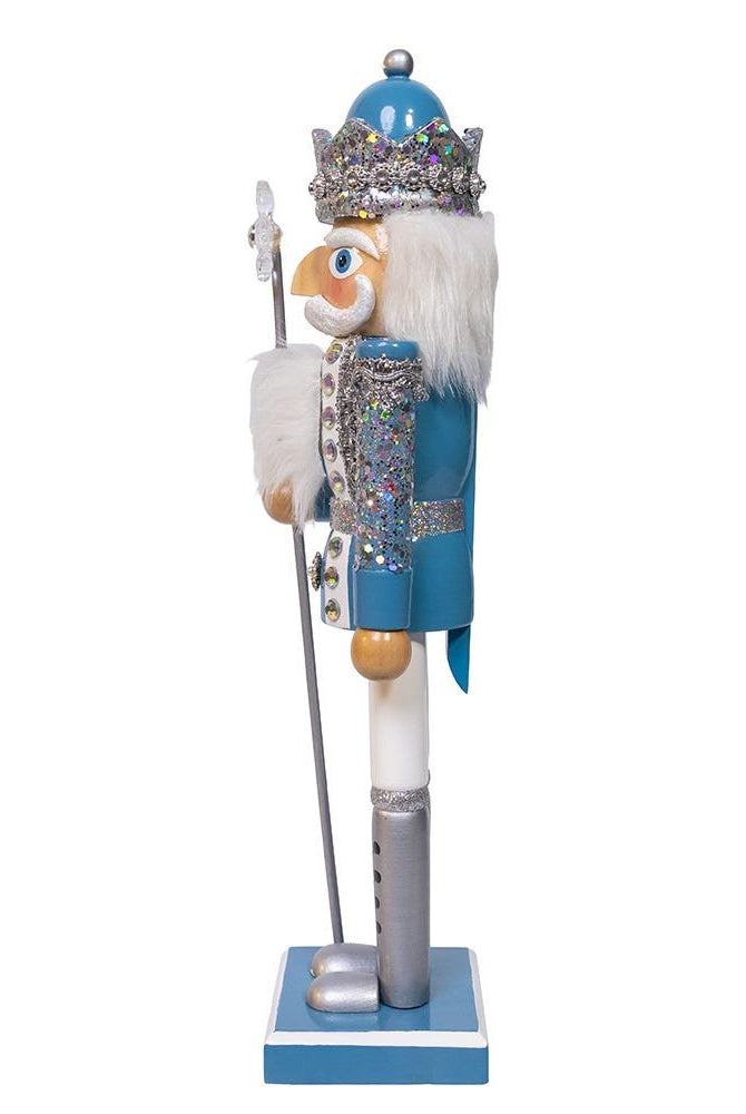 Shop For Kurt Adler Wooden 15 - Inch Blue and Platinum Nutcracker