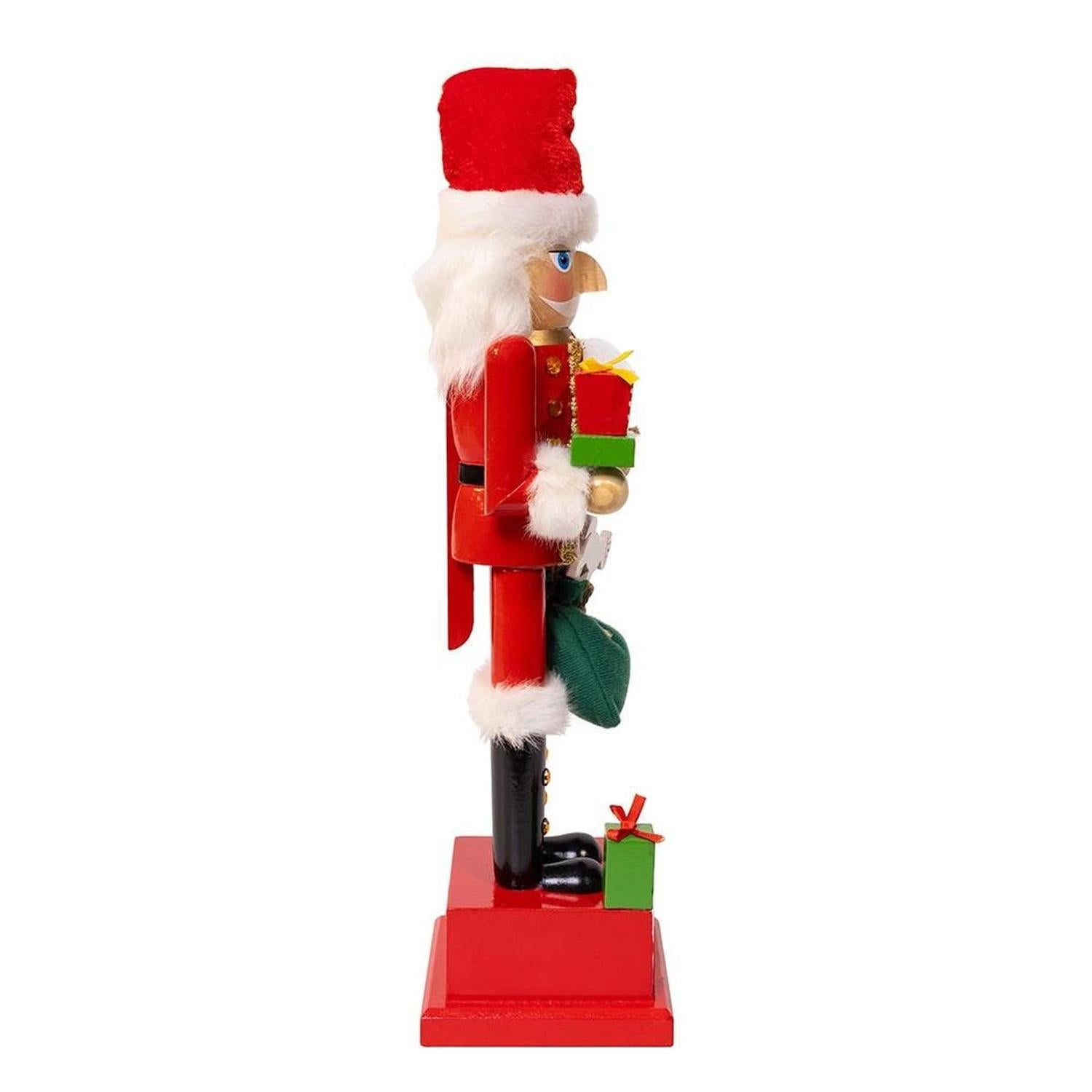 Kurt Adler Wooden 15-Inch Santa Calendar Nutcracker