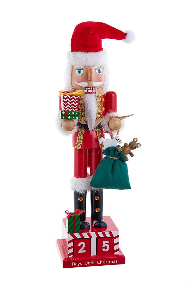 Shop For Kurt Adler Wooden 15 - Inch Santa Calendar Nutcracker