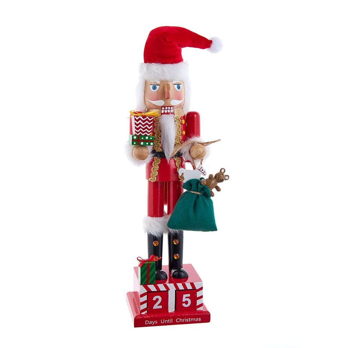 Shop For Kurt Adler Wooden 15 - Inch Santa Calendar Nutcracker