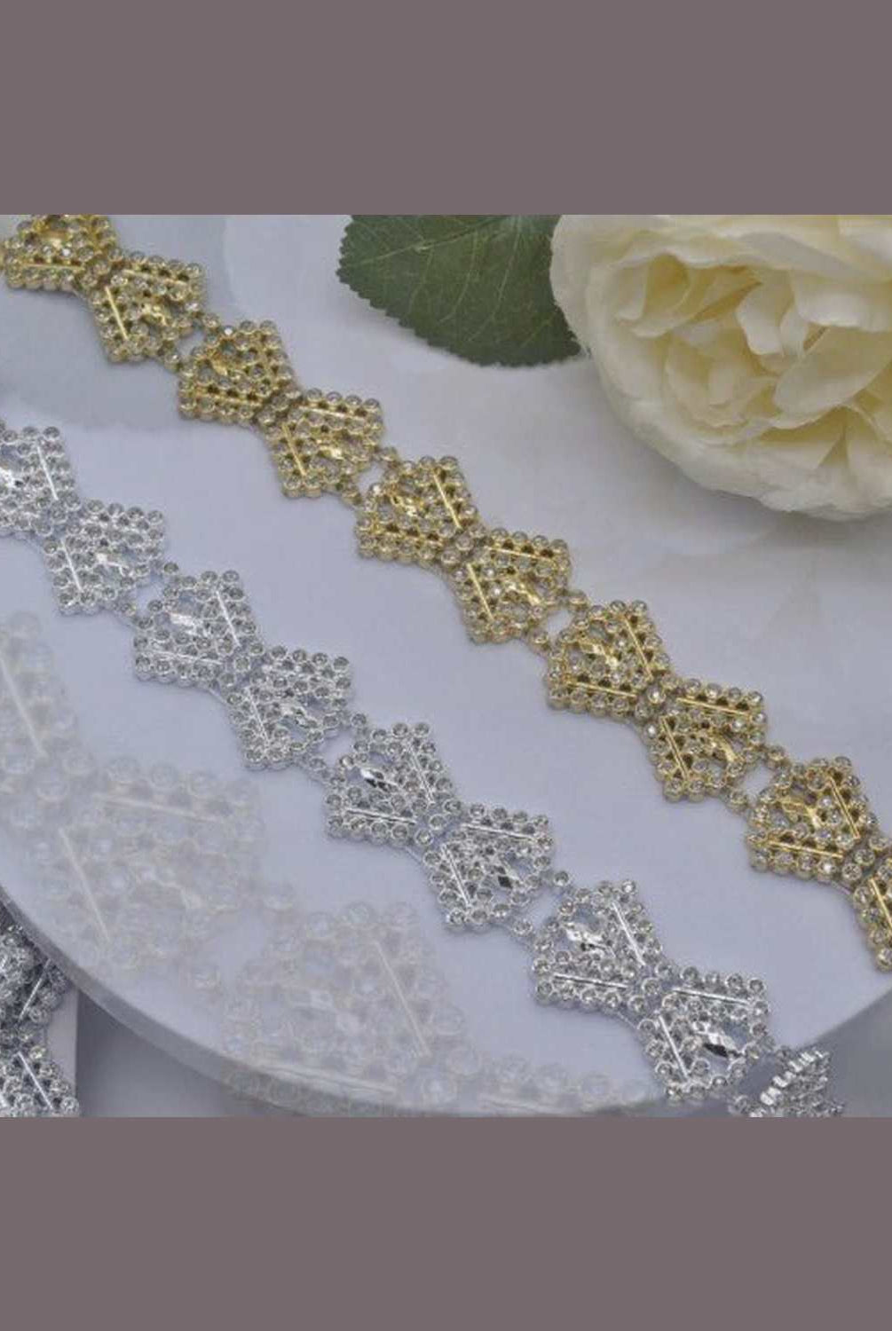 Shop For Large Bow Bling Jewels: Gold (10 Yards)