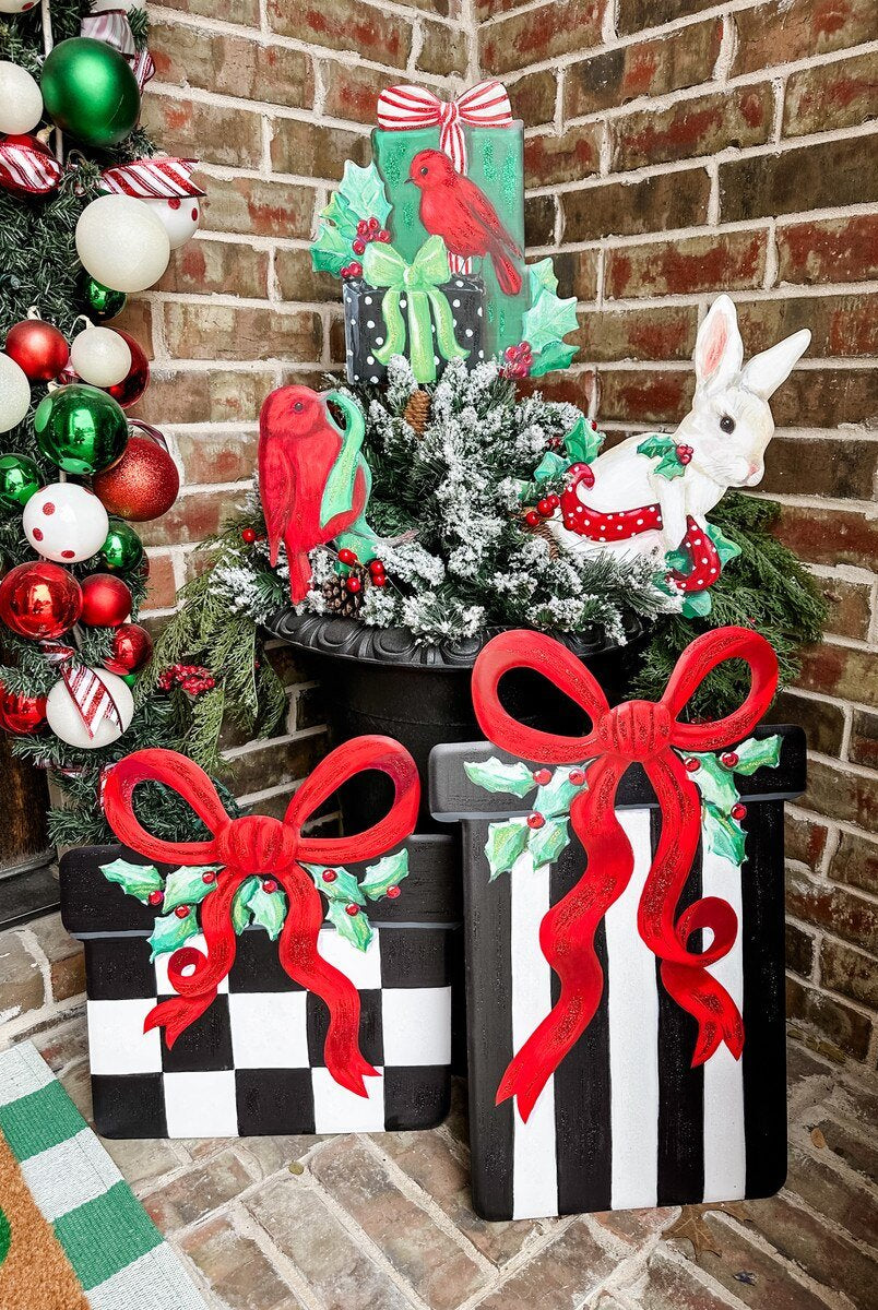Shop For Large Metal Elegant Gift Boxes: Black/White, Set of 2