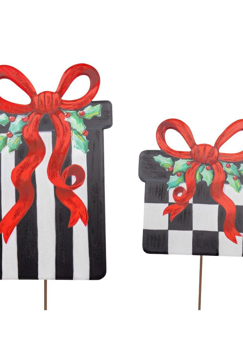 Shop For Large Metal Elegant Gift Boxes: Black/White, Set of 2