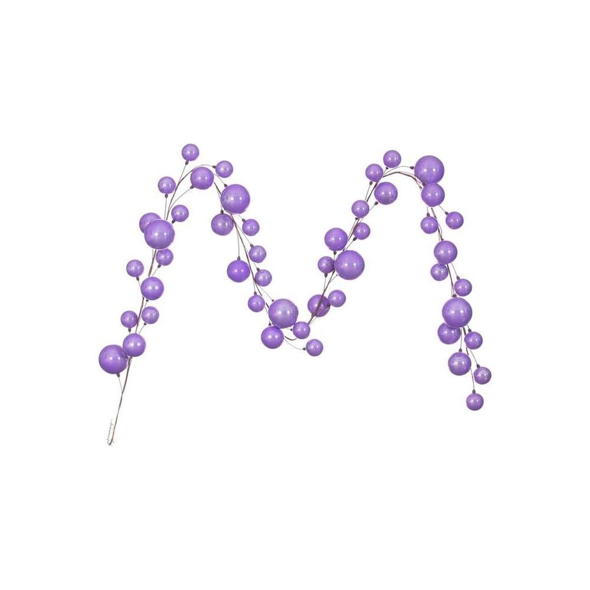 Shop For Lavender Pearl Assorted Finish Branch Ball Ornament Garland at Michelle's aDOORable Creations