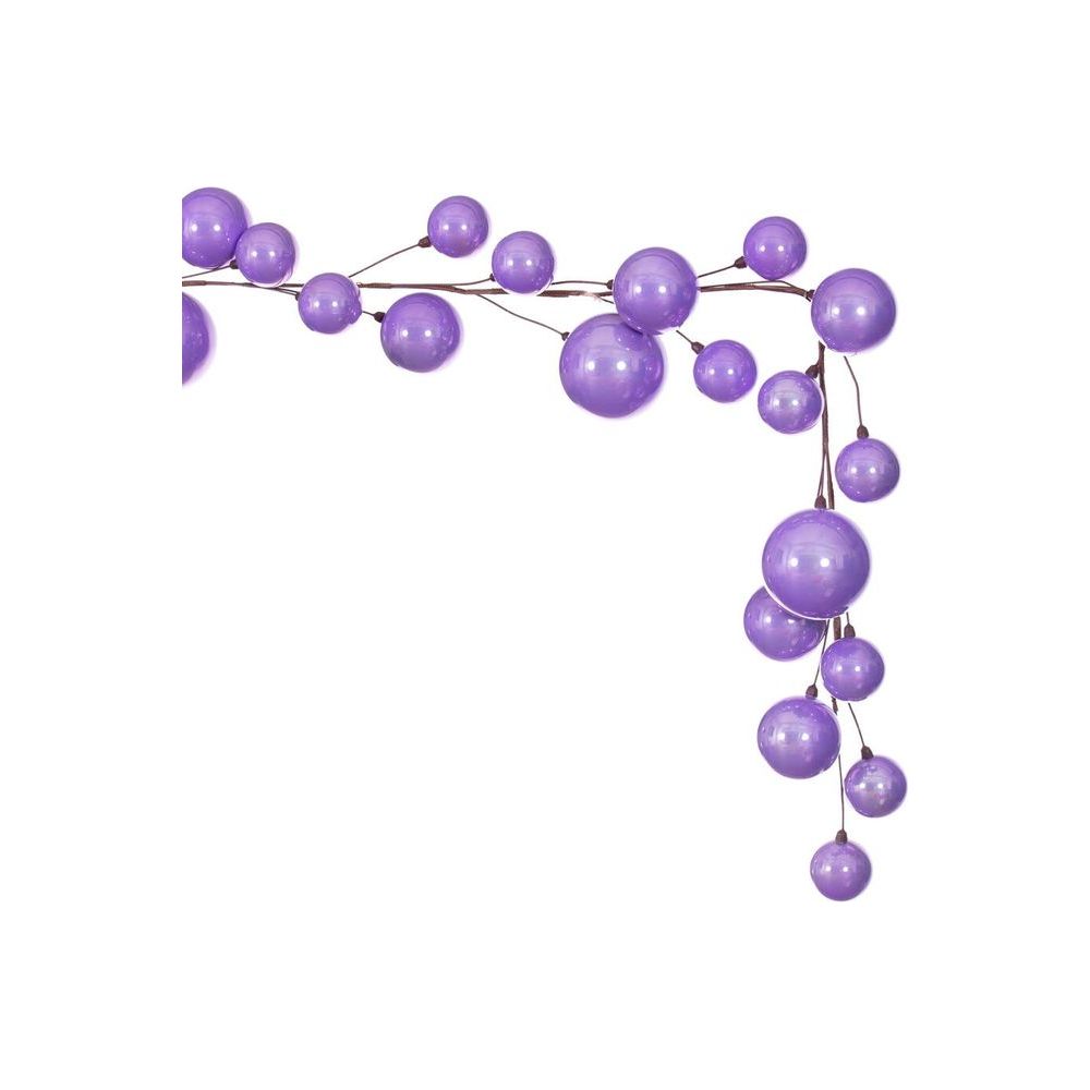 Shop For Lavender Pearl Assorted Finish Branch Ball Ornament Garland at Michelle's aDOORable Creations