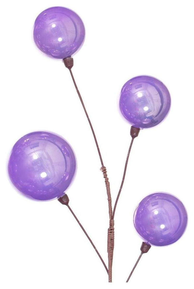 Shop For Lavender Pearl Assorted Finish Branch Ball Ornament Garland at Michelle's aDOORable Creations